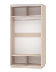 Шкаф-купе двухдверный Экспресс Хит Комби Белый снег