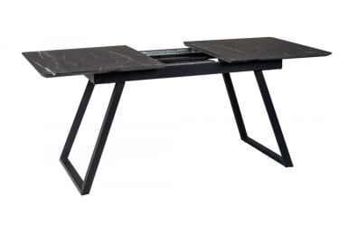 Стол Пеле раздвиж. 140-180 Темный мрамор/Бабочка