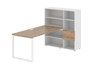 Рабочая станция EDIS EQRST 1217 Дуб Денвер светлый Белый Белый