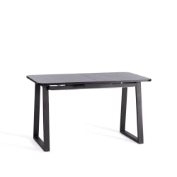 Стол MALTIDO ЛДСП/HPL/металл, 130 х 75+30 х 75 см, Мрамор черный/черный