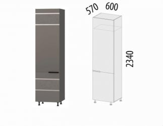 Пенал под встраиваемый холодильник Грейс 105.77 левый Оникс Кубанит