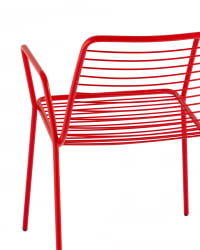 Стул Дели с подлокотниками металл Красный