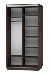 Шкаф-купе двухдверный Экспресс Дуо Экспенс 1200х2200h Венге