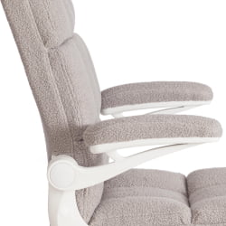 Кресло офисное Lugano Wh ткань teddy, светло-серый