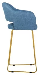 Стул полубарный Oscar (ПБ) БлюАрт/ЛинкЗолот