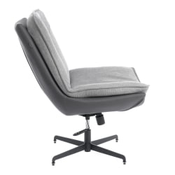 Кресло лаунж Cosmo велюр/букле/экокожа, VT shape silver/графит