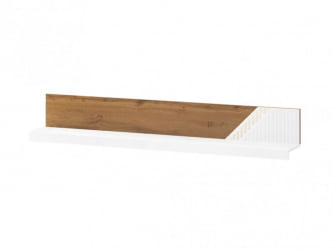 Полка Монако 606.29 Дуб Вотан / Белый шпон/ Альпийский белый
