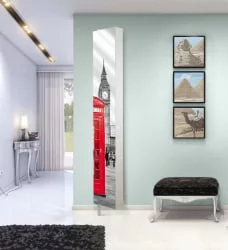 Поворотный зеркальный шкаф Lupo Art Белый