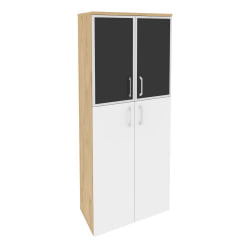 Шкаф высокий широкий ONIX O.ST-1.7R black Тиквуд Светлый/Белый