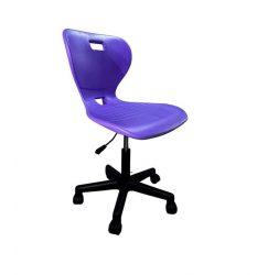 Стул мобильный на колесиках регулируемый АУРА Г (рост 6) Фиолетовый/Каркас черный / AURA G