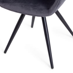 Кресло BOEING ( mod. 9120) металл/вельвет, 42x58x84.5x47см, серый (HLR 21)/черный