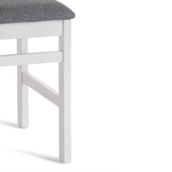 Стул ROSARIO Многослойная фанера, 39 х 39 х 99 см, white, ткань темно-серая (150)