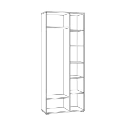 Двустворчатый гардеробный шкаф Гранд 13.226