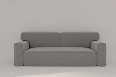 Серый диван Сандвик (Berhouse) Цвет фасада: Левис 08 велюр; Тип: Прямой; Материал фасада: Металл/Велюр