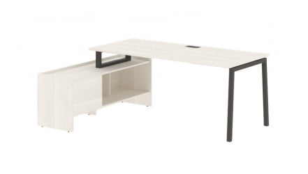 Стол с тумбой EDIS ELCT 19814 Ясень Траун Мокко