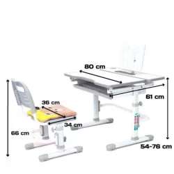 Комплект парта и стул с чехлом RIFFORMA Comfort-07 Белый Голубой
