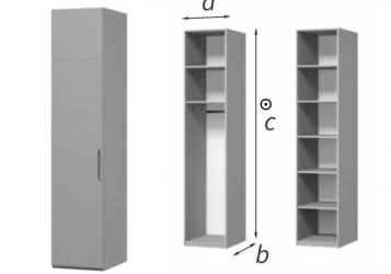 Шкаф-пенал Вива ШР-1 Фарго Мокко глянец