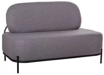 Диван с подушкой Gawaii 2-х мест Тем серый