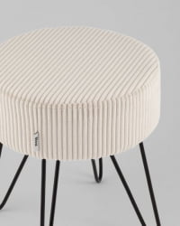 Пуф Спейси велюр рельефный молочный