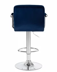 Стул барный DOBRIN KRUGER ARM Синий велюр MJ9-117