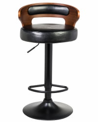Стул барный DOBRIN FRED BLACK (коричневое дерево, чёрный)