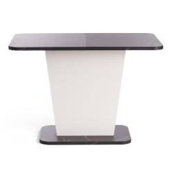 Раздвижной стол GENT ЛДСП, 110-145x68,6x75,5 см, Мрамор Блэк Роял/Белый