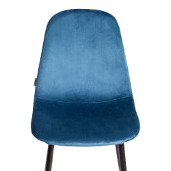 Стул BREEZE (mod. JSC-58) Велюр/металл , 44 х 53 х 86 см, Blue (синий) HLR63 / черный