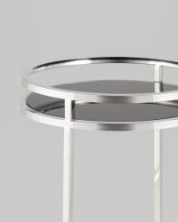 Журнальный стол Гестия 41*60 см серебро