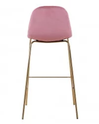 Стул барный Валенсия Пыльно-розовый с золотыми ножками