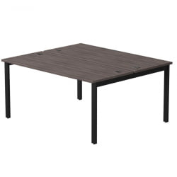 Бенч-система на 2 места на металлокаркасе, опоры 45 гр Everprof EVO 254S017 Дуб Пасадена Черный