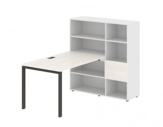 Рабочая станция ЕДИС ЕУРСТ 1213 Ясень Траун Мокко Белый / EDIS EURST