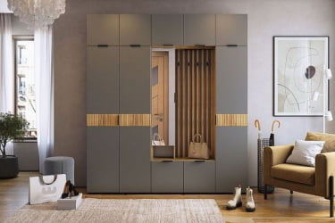 Шкаф однодверный Бери MPR-023 Дуб крафт золотой/графит