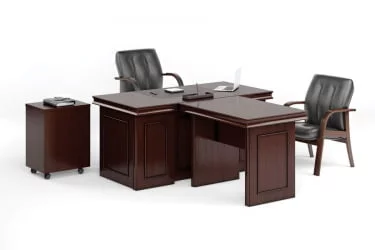 Тумба подкатная с 3 ящиками BRN8630302 Темный орех