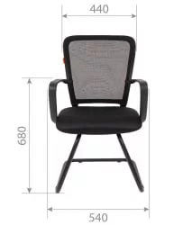 Кресло для посетителей Chairman 698V Серый