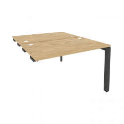 Стол-приставка двойной на П-образном м/к к опорным элем. ОНИКС О.МП-Д.СПР-2.7 Тиквуд Светлый/Антрацит / ONIX O.MP-D.SPR-2.7