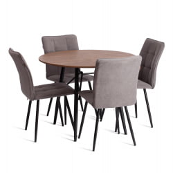 Металлический стул Bari LT, велюр, серый/черный, 29, 41х55х89 см