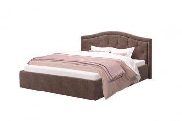 Кровать Стелла, 1600*2000 мм, велюр Роcк 05, коричневый / Rock