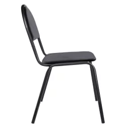 Стул для посетителей Серна СМ 7/22 К-01 черный каркас кожзам Черный