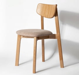 Стул с мягким сиденьем Вега Grey жаккард Дуб золотой