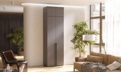 Шкаф Норд 2-х ств. + антресоль Графит