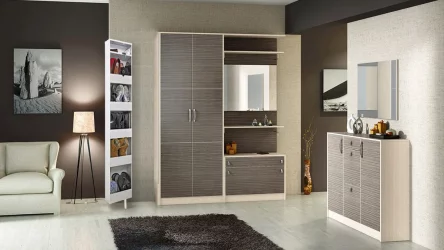 Поворотный зеркальный шкаф Lupo Белый