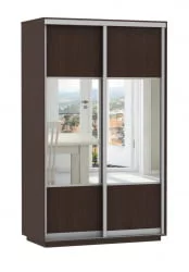 Шкаф-купе двухдверный Экспресс Дуо Комби 1400х2200h Венге