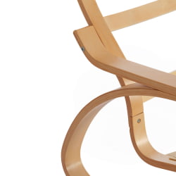 Кресло-качалка mod. AX3005 дерево береза, ткань: полиэстер/хлопок, 61х94,5х104 см, дерево: дуб #3, ткань бежевая 1501-4