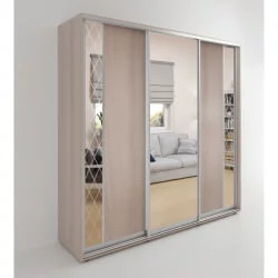 Шкаф-купе 3-х дверный Акцент-Вера ДР 1500х600 Ясень шимо светлый