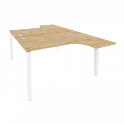 Рабочая станция на П-образном м/к ОНИКС О.МП-Д.СА-3 Тиквуд Светлый/Белый / ONIX O.MP-D.SA-3