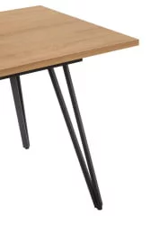 Большой обеденный стол Диего 120-160 Галифакс Табак_БЕЛЫЙ