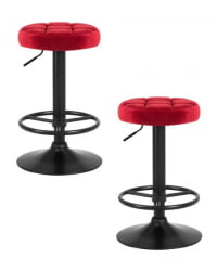 Табурет барный DOBRIN BRUNO BLACK (бордо велюр (MJ9-43)) 2 шт