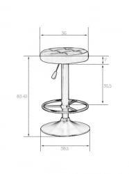 Табурет барный ДОБРИН БРУНО ГОЛД (зеленый велюр (МДЖ9-88)) 2 шт / DOBRIN BRUNO GOLD (MJ9-88))
