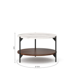 Стол журнальный 500 Вилена ЛД 138.160.000 Орех/Монте Белый