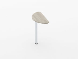 Приставка-полукруг Glassy 2.14 Дуб сантана светлый